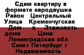 Сдам квартиру в формате евродвушка › Район ­ Центральный › Улица ­ Кременчугская  › Дом ­ 13к2 › Этажность дома ­ 10 › Цена ­ 18 000 - Ленинградская обл., Санкт-Петербург г. Недвижимость » Квартиры аренда   